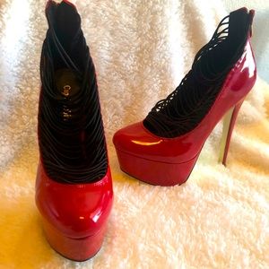 Red Fringe Pumps